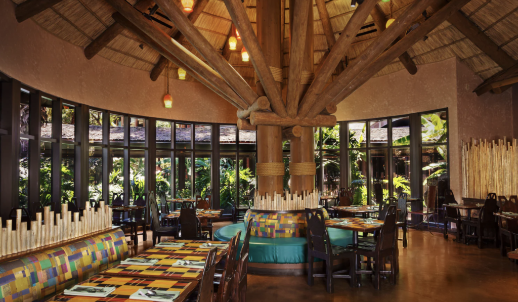 Comedor del restaurante Boma, dentro del Animal Kingdom Lodge